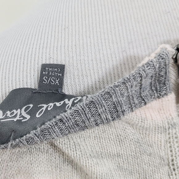 Michael Stars pink gray striped sweater Wool Modal Pastel Women's Size XS - Picture 4 of 5